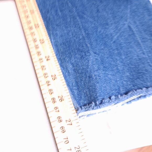 Old Navy Power Slim Straight High Rise Denim Jeans Raw Hem Womens 16 Medium Wash - Picture 10 of 10